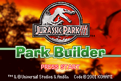 Jurassic Park III Park Builder screenshot 4 for GameBoy Advance